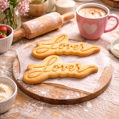 Emporte-pièce Lover en relief – Biscuit & Tampon 2-en-1 | The Delirium Workshop