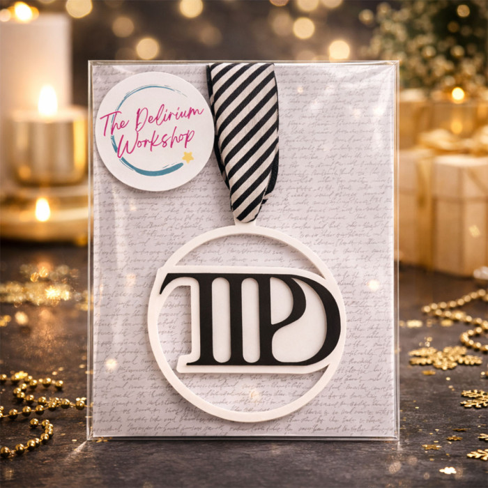 Ornement de Noël TTPD noir et blanc – Décoration moderne inspirée pop