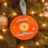 Ornement de Noël vinyle Merry Swiftmas | Décoration originale de sapin