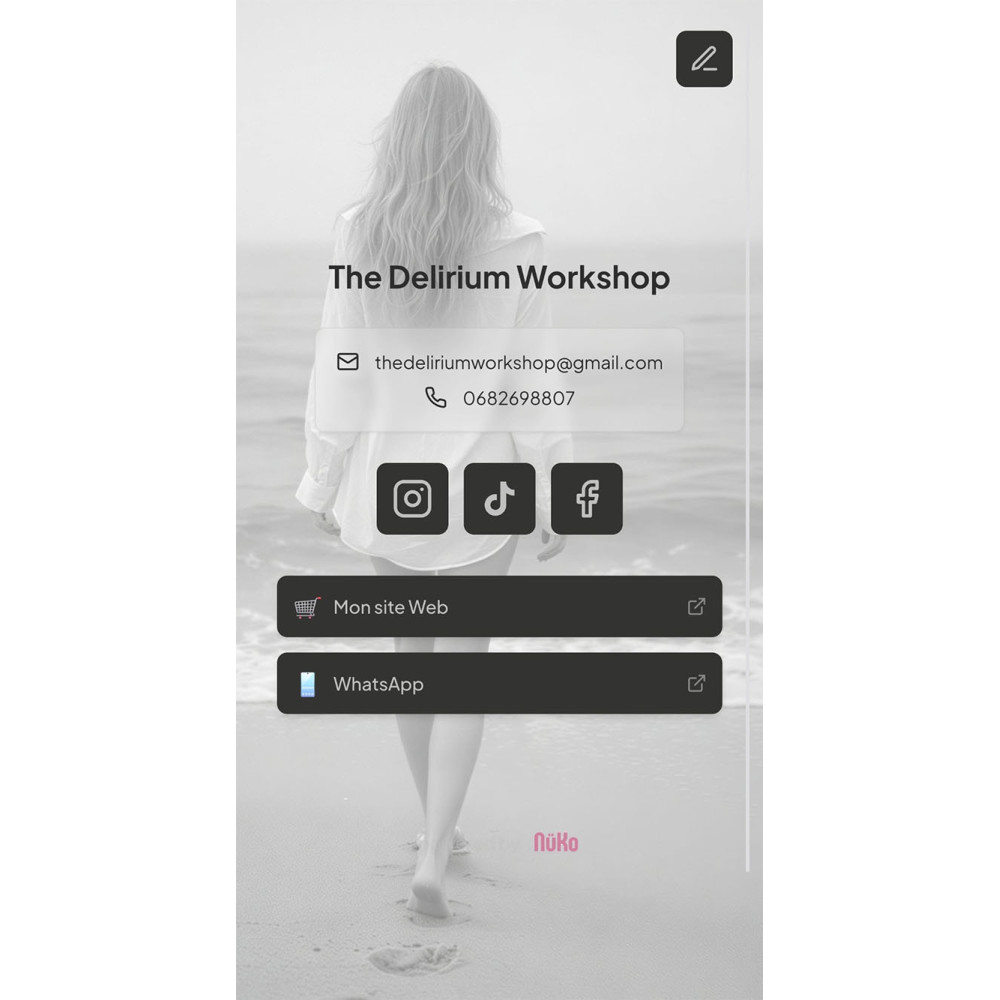 Porte-clé NFC NüKo TTPD – Accessoire connecté design | The Delirium Workshop