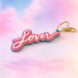 Porte-Clé Logo LOVER – Édition Inspirée | Accessoire Swiftie Pastel