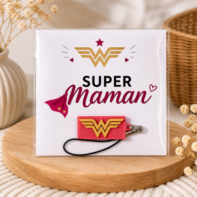 NüKo Super Maman – Porte-clés avec carte cadeau | Idée cadeau maman originale