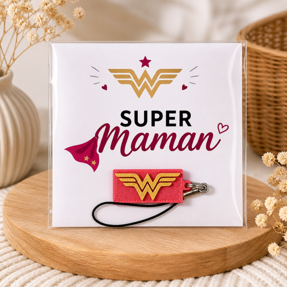 NüKo Super Maman – Porte-clés avec carte cadeau | Idée cadeau maman originale